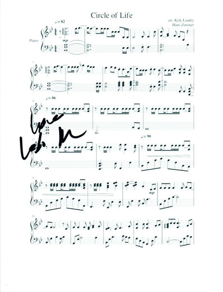 Lebo M. Morake Signed Autograph THE LION KING Circle Of Life Sheet Music COA