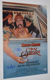 Cheech Marin & Tommy Chong Signed 12x18 Poster Up In Smoke Beckett BAS COA