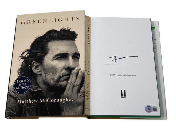Matthew McConaughey Signed Autographed Hardcover Memoir Book Beckett COA