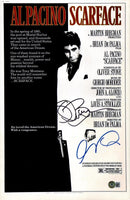 Al Pacino & Steven Bauer Signed Scarface 11x17 Movie Poster Photo Beckett COA