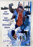 Jon Voight & Eric Roberts Signed Runaway Train 12x18 Movie Poster Beckett COA