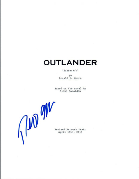 Ronald D. Moore Signed Autographed OUTLANDER Pilot Episode Script COA