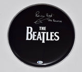 Pete Best Signed Autographed Drumhead THE BEATLES Drummer Beckett BAS COA