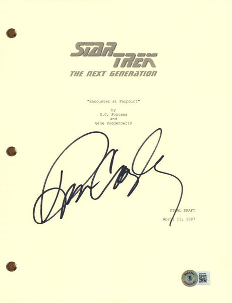 Denise Crosby Signed Star Trek The Next Generation Pilot Script TNG Beckett COA