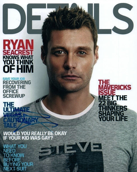 Ryan Seacrest Signed Autographed 8x10 Photo American Idol Live with Kelly COA VD