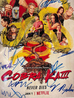 Cobra Kai Cast Signed Autograph 12x18 Poster Photo Ralph Macchio Zabka x10 ACOA