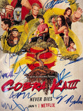 Cobra Kai Cast Signed Autograph 12x18 Poster Photo Ralph Macchio Zabka x10 ACOA