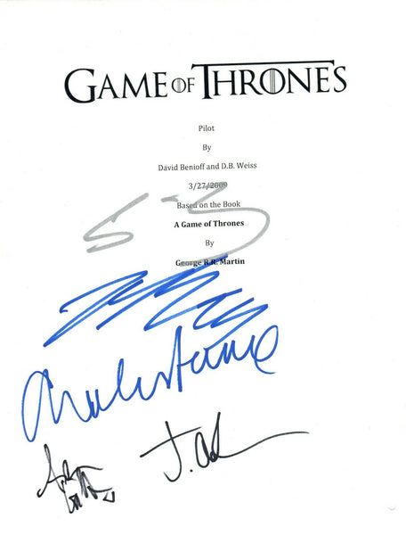 GAME OF THRONES Cast Signed Pilot Script by 5 Sean Bean Dance Gillen +2 COA