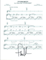 Paul Williams Signed Autograph A Star Is Born EVERGREEN Sheet Music COA