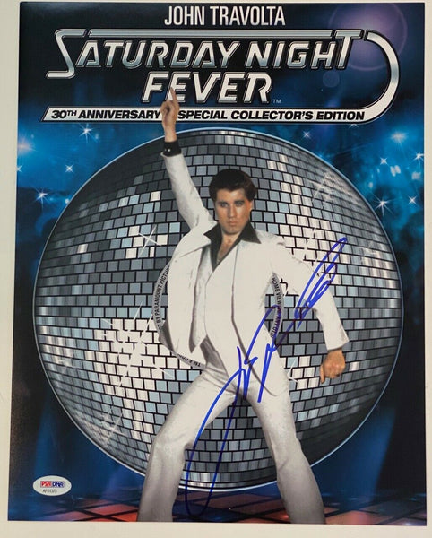 John Travolta Signed Autographed 11x14 Photo Saturday Night Fever PSA/DNA COA