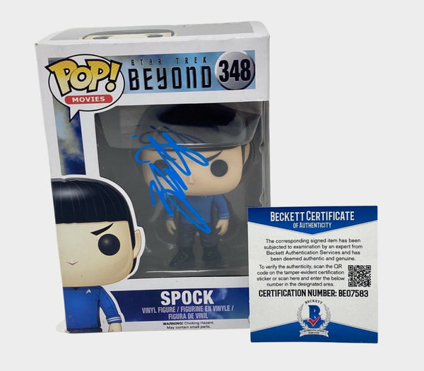 Zachary Quinto Signed Autographed Funko Pop Spock Star Trek Beyond Beckett COA
