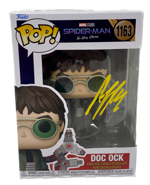 Alfred Molina Signed Autograph Spider-Man Doc Ock Funko Pop 1163 Beckett COA