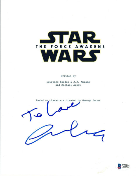 Oscar Isaac Signed Autographed STAR WARS THE FORCE AWAKENS Movie Script BAS COA