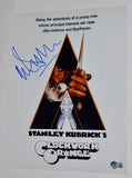 Malcolm McDowell Signed Autograph 11x14 Photo A Clockwork Orange Beckett BAS COA