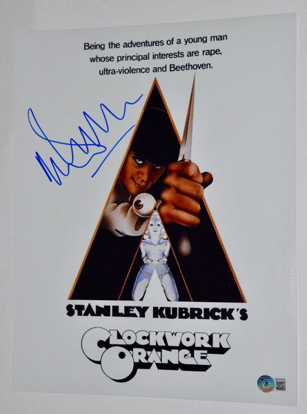 Malcolm McDowell Signed Autograph 11x14 Photo A Clockwork Orange Beckett BAS COA