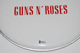 Steven Adler Signed Autographed 12" Drumhead GUNS N ROSES Beckett BAS COA
