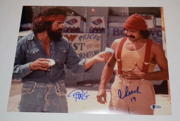 Cheech Marin & Tommy Chong Signed Autographed 11x14 Photo UP IN SMOKE BAS COA