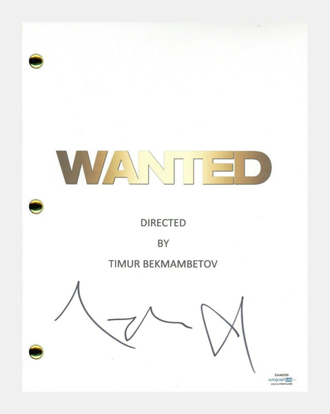 Angelina Jolie Signed Autographed WANTED Movie Script Screenplay ACOA COA