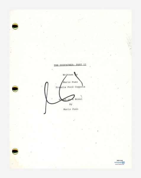 Al Pacino Signed Autographed The Godfather Part II 2 Movie Script ACOA COA