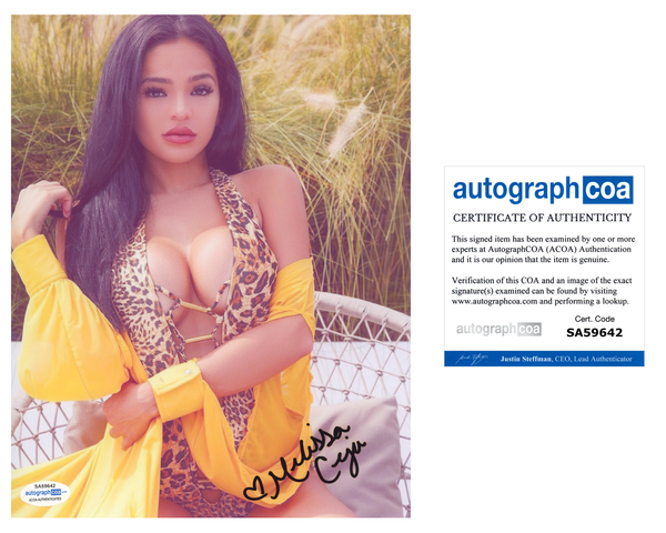 Melissa Ceja Signed Autographed 8x10 Photo Sexy Model ACOA COA