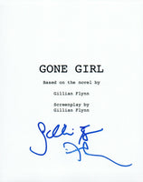 David Fincher & Gillian Flynn Signed Autographed GONE GIRL Movie Script COA VD
