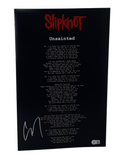 Corey Taylor Signed Slipknot Unsainted 11x17 Lyric Poster Photo Beckett COA