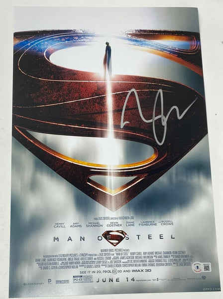 Zack Snyder Signed Man of Steel 11x17 Movie Poster Photo Superman Beckett COA