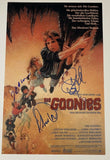 THE GOONIES Cast Signed 11x17 Poster Richard Donner Jeff Cohen Robert Davi COA