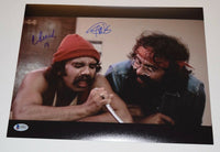 Cheech Marin & Tommy Chong Signed Autographed 11x14 Photo UP IN SMOKE BAS COA