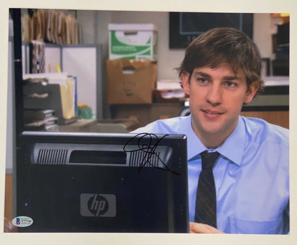 John Krasinski Signed Autograph 11x14 Photo Jim Halpert THE OFFICE Beckett COA