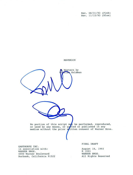 Richard Donner Signed Autographed MAVERICK Full Movie Script COA