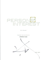 Kevin Chapman Signed Autographed PERSON OF INTEREST Pilot Script COA VD