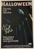 Nick Castle Signed Halloween 11x17 Movie Poster Photo Michael Myers Beckett COA