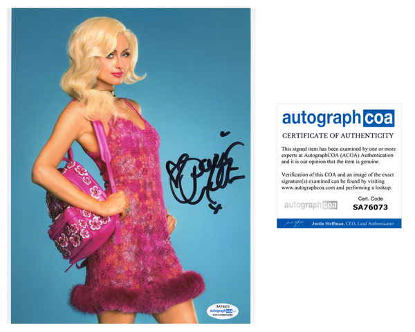 Paris Hilton Signed Autographed 8x10 Photo Sexy Model ACOA COA