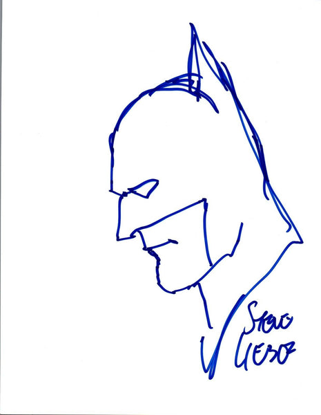 Steve Lieber Signed Autograph Hand Drawn Sketch Comic Illustrator Batman COA VD