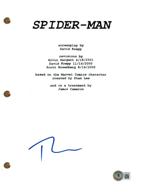 Tobey Maguire Signed Autograph Spider-Man Movie Script Full Screenplay BAS COA