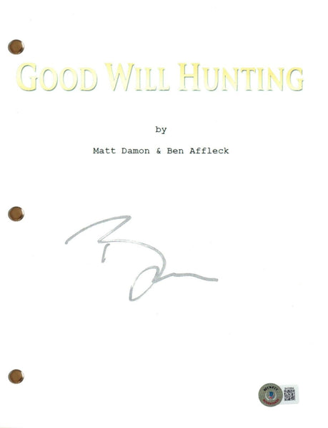Ben Affleck Signed Autograph Good Will Hunting Full Movie Script Beckett COA