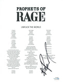 B-Real Signed Autographed Prophets of Rage UnF The World Lyric Sheet ACOA COA