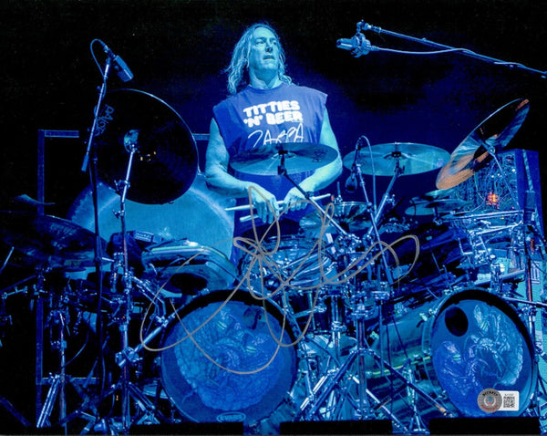 Danny Carey Tool Signed Autograph 11x14 Photo Drummer Tool Band Beckett COA