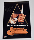 Malcolm McDowell Signed A Clockwork Orange 11x17 Movie Poster Beckett BAS COA