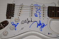 THE BEACH BOYS Signed Guitar Brian Wilson Love Marks Johnston Jardine BAS COA
