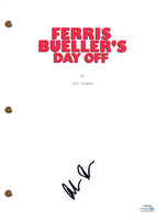 Alan Ruck Signed Autographed Ferris Bueller's Day Off Movie Script ACOA COA