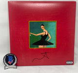 Kanye West Signed My Beautiful Dark Twisted Fantasy Vinyl Album LP Beckett COA