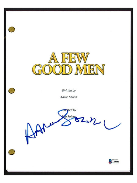 Aaron Sorkin Signed Autograph A Few Good Men Movie Script Screenplay Beckett COA