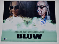 George Jung Signed 11x14 Photo Blow Boston Smuggler Johnny Depp Beckett COA