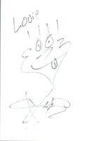 Mitchy Collins Signed Autograph Hand Drawn Sketch OH HONEY COA VD