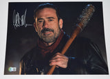 Jeffrey Dean Morgan Signed 11x14 Photo The Walking Dead Negan Beckett BAS COA
