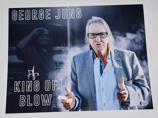 George Jung Signed 11x14 Photo Blow Movie Boston Drug Smuggler Beckett COA