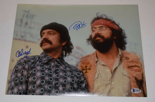 Cheech Marin & Tommy Chong Signed Autographed 11x14 Photo UP IN SMOKE BAS COA