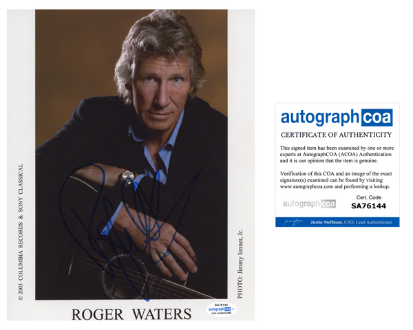 Roger Waters Signed Autograph 8x10 Photo Pink Floyd The Wall ACOA COA